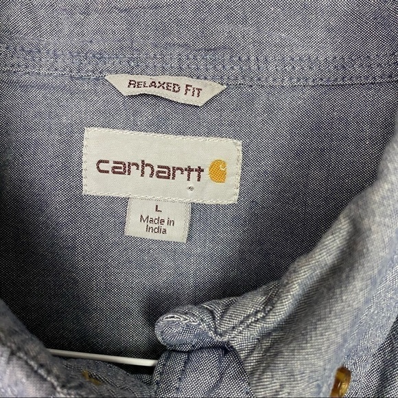 𝅺carhartt Cotton Button Down Short Sleeve Shirt - Picture 5 of 8